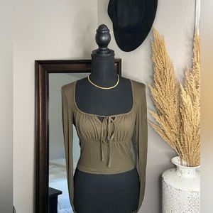 Shein long sleeve crop top